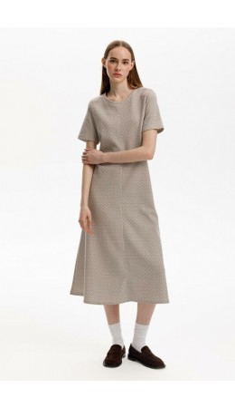 ЕВТ 5077/перламутровое облако,3Д квадраты платье