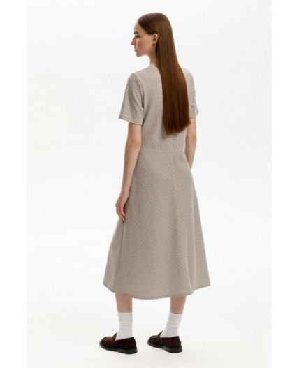 ЕВТ 5077/перламутровое облако,3Д квадраты платье