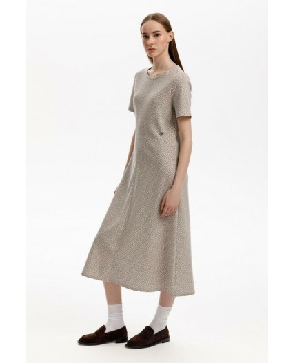 ЕВТ 5077/перламутровое облако,3Д квадраты платье