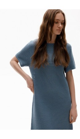 ЕВ 527/пудрово-синий платье