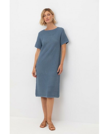 ЕВ 527/пудрово-синий платье