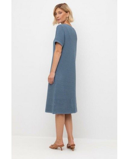 ЕВ 527/пудрово-синий платье