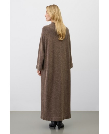ЕВ 530/ш/коричневый меланж платье