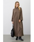 ЕВ 530/ш/коричневый меланж платье