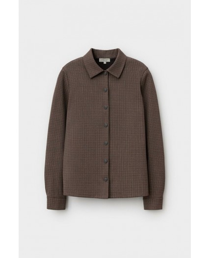 ЕВТ 3245/черный кофе,имитация текстиля рубашка