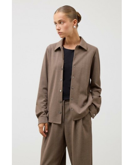 ЕВТ 3245/черный кофе,имитация текстиля рубашка