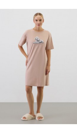 Е 10065/кофейный сорочка ночная