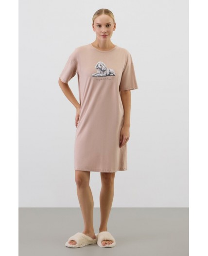 Е 10065/кофейный сорочка ночная