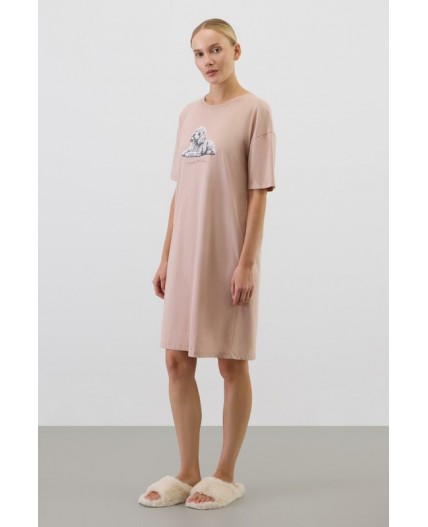 Е 10065/кофейный сорочка ночная