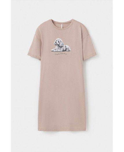 Е 10065/кофейный сорочка ночная