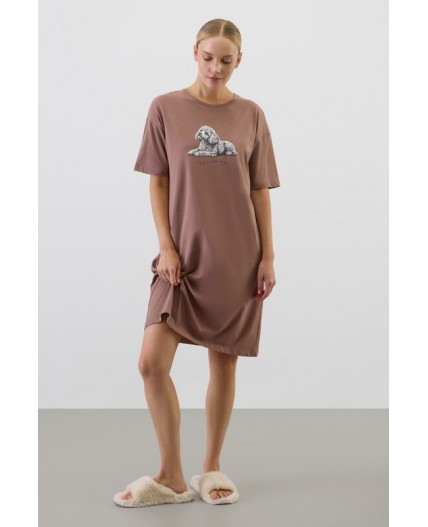 Е 10065/капучино сорочка ночная