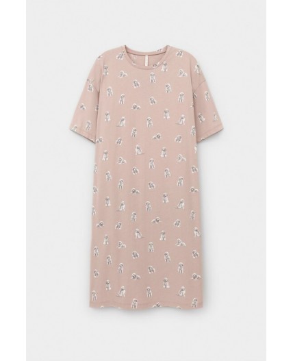 Е 10059/кофейный,забавные пудели сорочка ночная