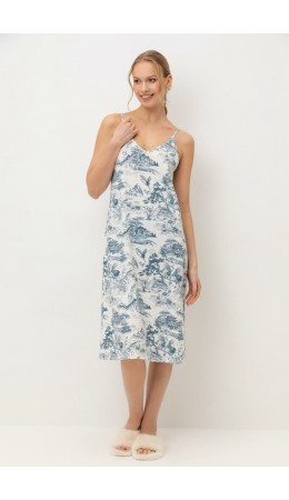 Е 10061/белая лилия,японский сад сорочка ночная