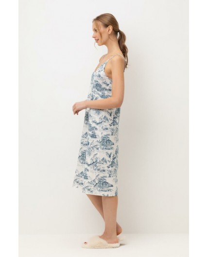 Е 10061/белая лилия,японский сад сорочка ночная