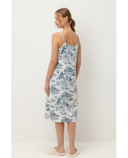 Е 10061/белая лилия,японский сад сорочка ночная