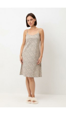 Е 10057/пыльно-оливковый,полевые цветы сорочка ночная