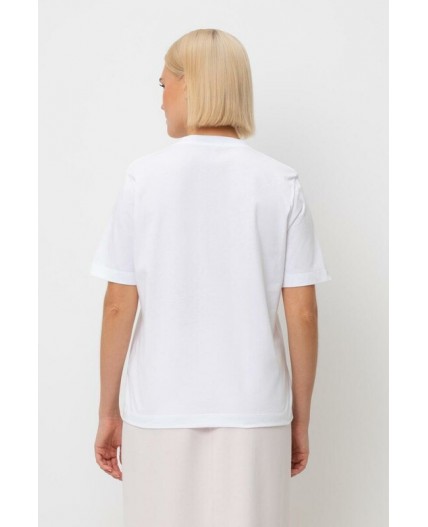 ЕВТ 3311/белый(розовые цветы) фуфайка