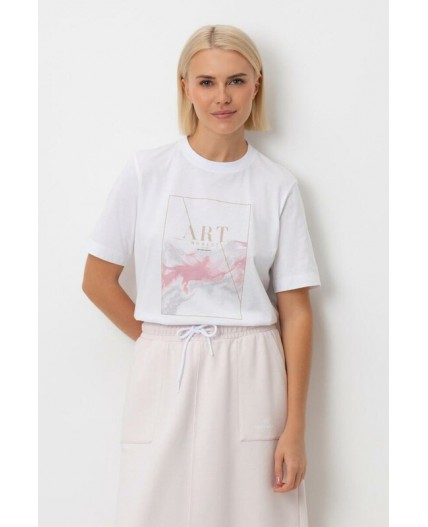 ЕВТ 3311/белый(розовые цветы) фуфайка