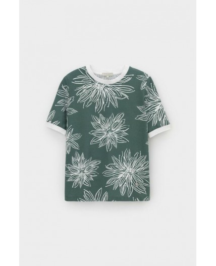 ЕВТ 3220/зеленый,крупные астры фуфайка