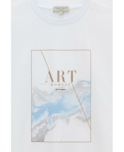 ЕВТ 3311/белый(голубые цветы) фуфайка