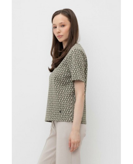 ЕВТ 3216/оливковый серый,ромбики фуфайка