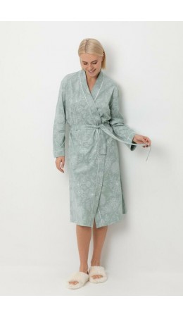 Е 50005/24/голубой прибой,кружевные цветы халат