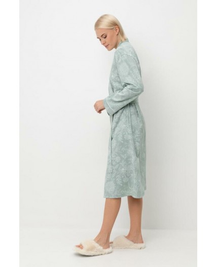 Е 50005/24/голубой прибой,кружевные цветы халат