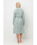 Е 50005/24/голубой прибой,кружевные цветы халат