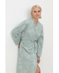 Е 50005/24/голубой прибой,кружевные цветы халат