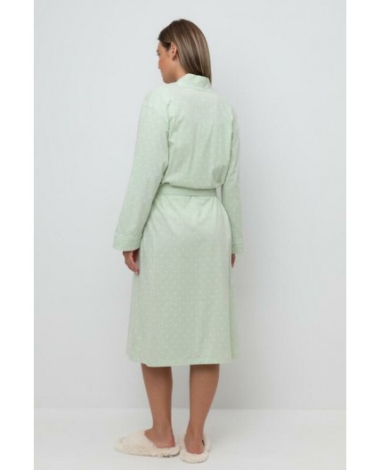 Е 50005/24/пастельно-зеленый,горошек халат