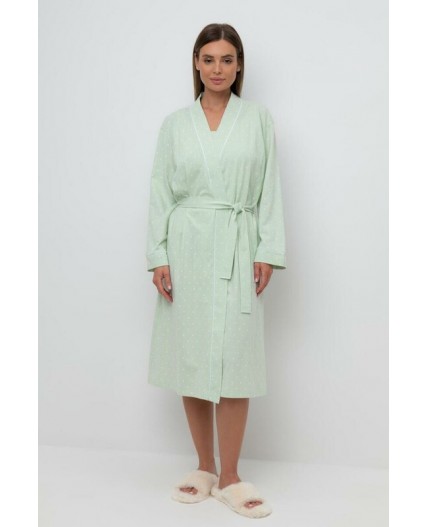 Е 50005/24/пастельно-зеленый,горошек халат