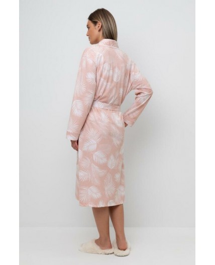 Е 50005/24/дымчатая роза,листья пальмы халат