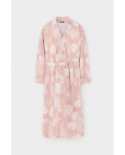 Е 50005/24/дымчатая роза,листья пальмы халат