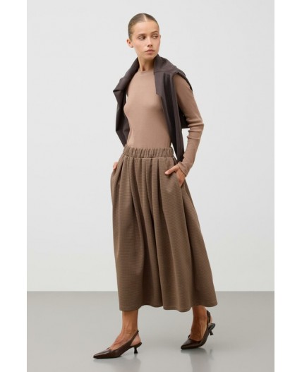 ЕВТ 7034/песочно-коричневый,гусиная лапка юбка