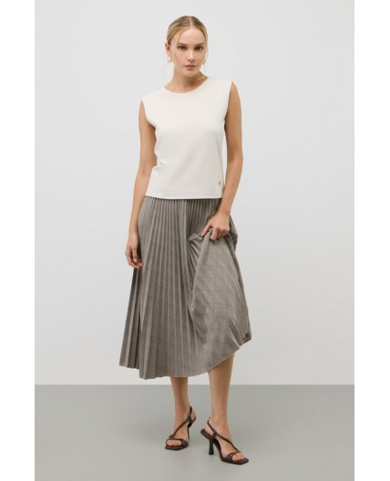 ЕВТ 7039/кремовый,клетка глен юбка