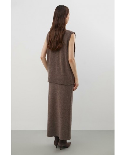 ЕВ 745/ш/коричневый меланж юбка