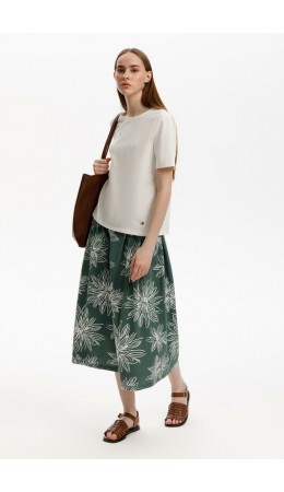 ЕВТ 7013/зеленый,крупные астры юбка