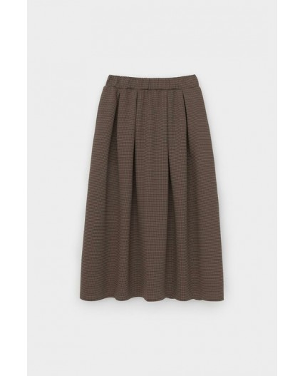 ЕВТ 7035/черный кофе,имитация текстиля юбка