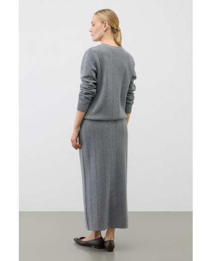 ЕВ 751/ш/серый меланж юбка