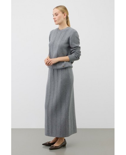 ЕВ 751/ш/серый меланж юбка