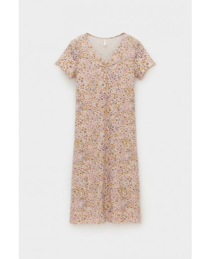 Е 10062/матовый беж,цветочное настроение сорочка ночная