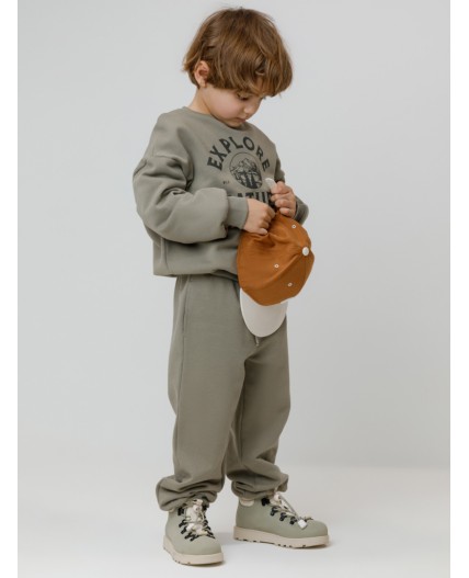 КР 400830/темно-оливковый к652 брюки