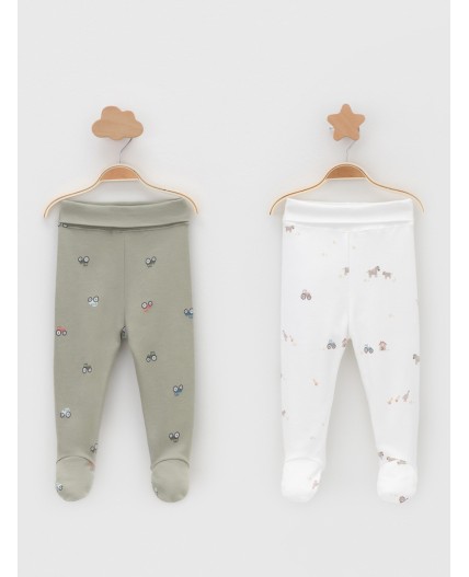 К 400220-2уп/хаки Н031.1,молочный Н103 набор ползунки