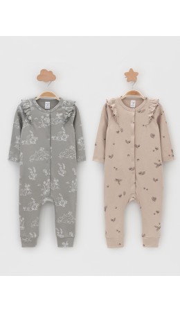 К 6534-2уп/оливковый Н081,тем.бежевый Н106 набор комбинезон