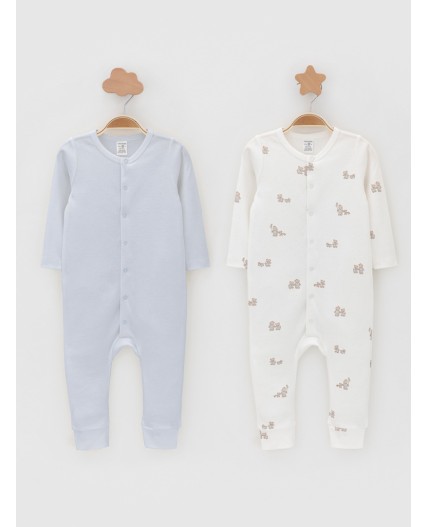 К 6535-2уп/серо-голубой 4106,молочный Н104 набор комбинезон