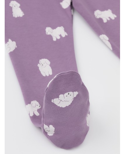 К 400220-2уп/молочный Н085.2,фиолетовый Н052.2 набор ползунки