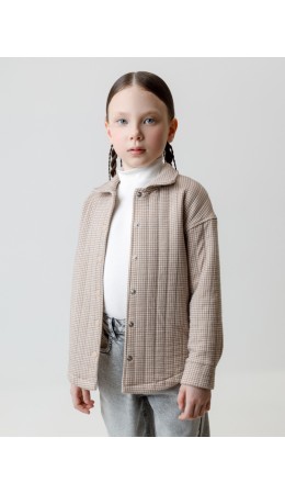 КР 302578/бежевый,гусиная лапка к625 рубашка