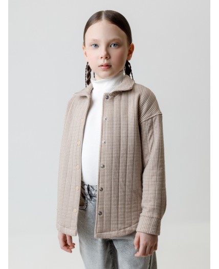 КР 302578/бежевый,гусиная лапка к625 рубашка