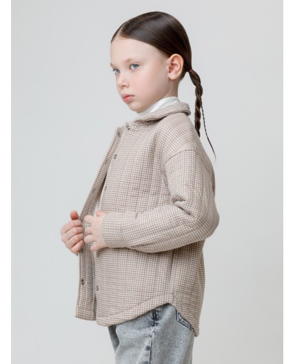 КР 302578/бежевый,гусиная лапка к625 рубашка