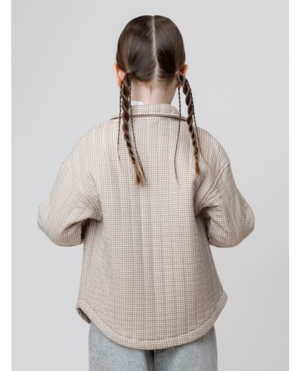 КР 302578/бежевый,гусиная лапка к625 рубашка